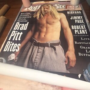Vintage Poster Of Rolling Stones Magizine Cover Dec 1 1994 -BRAD PITT 25X30"